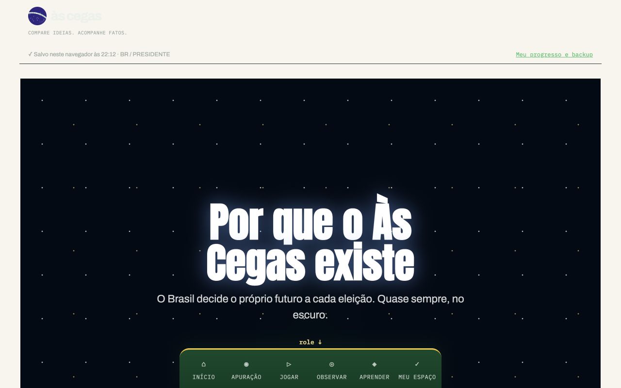 Public page for Às Cegas